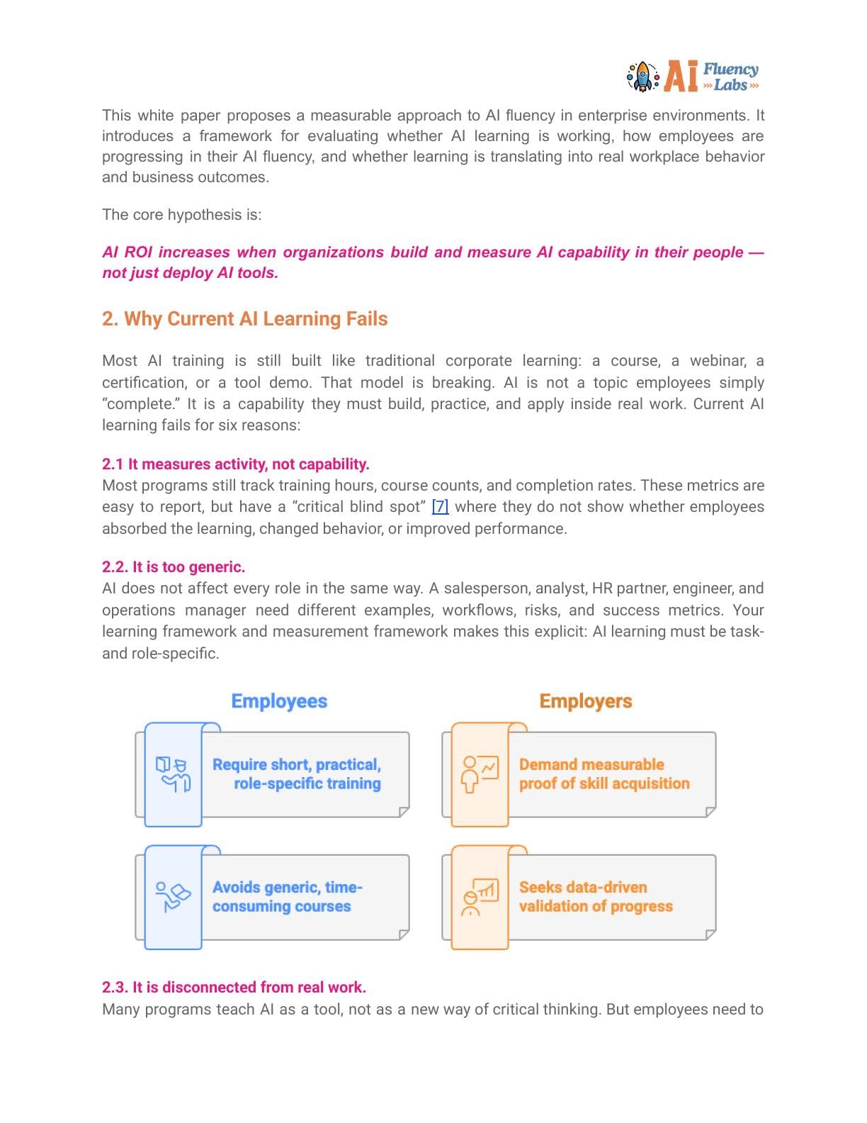 Measure AI Fluency white paper page 4