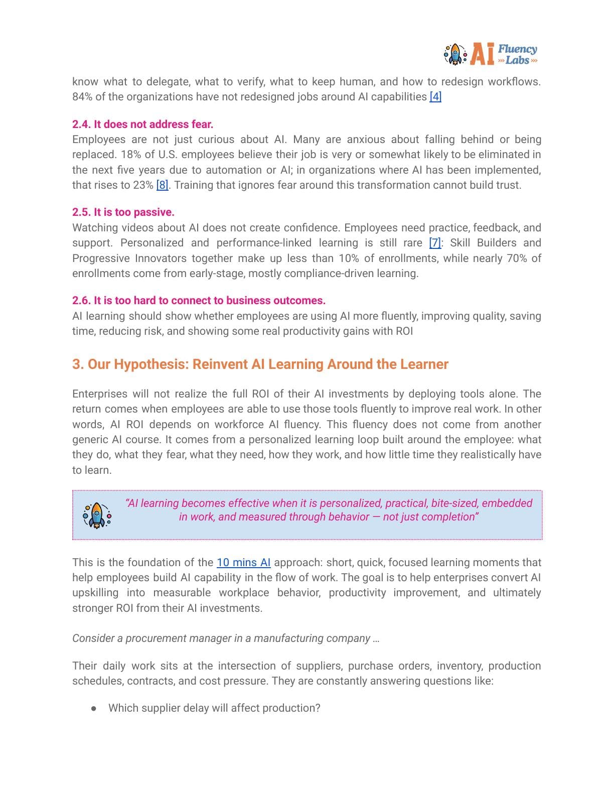 Measure AI Fluency white paper page 5